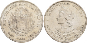 1 Peso 1908 CAM Republik El Salvador , Brussels
KM#115 Ag.900 25,02 37/2mm mint Brussels Belgium
UNC-