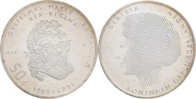 50 Gulden 1989 300th Anniversary of King William and Queen Mary
KM#212 Ag.925 25g 38mm mint Utrecht
UNC-