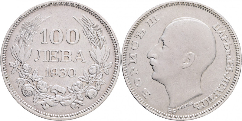 100 Leva 1930 BP BORIS III.
KM#43 Silver Ag.500 20g 34/2,75mm mint Budapest aut...