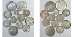Lot 12 coins Silver coin France