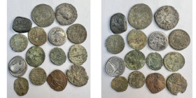 Lot 15 coins Antika Roman Empire silver, cooper , bronz