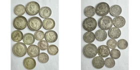 Lot 16 coins silver coins United Kingdom