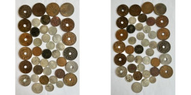Lot 40 coins Netherlands Indonesie, including silver