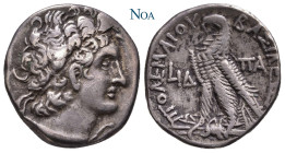 NORDAFRIKA KÖNIGREICH DER PTOLEMÄER
Ptolemaios X. Alexander I., 101-88 v. Chr. Tetradrachme 101-100 v. Chr. (Jahr 14) Alexandria Vs.: Kopf mit Ägis u...