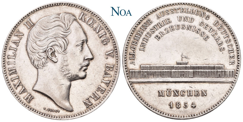 BAYERN
Maximilian II., 1848-1864. Geschichtsdoppeltaler 1854 München Industrie-...