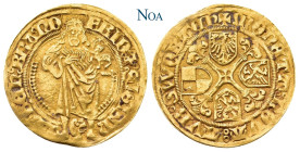 BRANDENBURG-FRANKEN
Friedrich und Sigismund, 1486-1495. Goldgulden ohne Jahr Schwabach Münzmeister H. Rosenberger. Schrötter 360 ff.; Fr. 305; Slg. G...