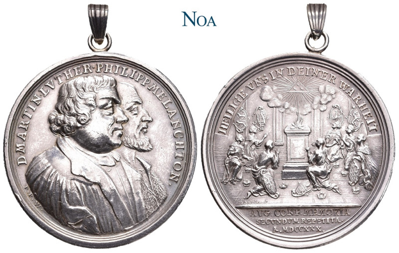NÜRNBERG, Stadt.
 Silbermedaille 1730 Stempel von P. P. Werner u. D. S. Dockler...