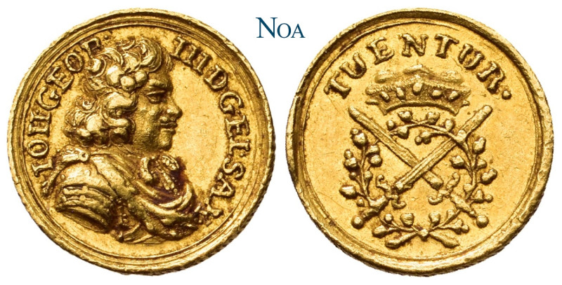 SACHSEN, Kurfürsten und Albertiner.
Johann Georg III., 1680-1691. Goldmedaille ...