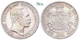 SACHSEN-ALTENBURG
Ernst I., 1853-1908. Vereinstaler 1864 B Dresden Thun 356 B; Dav. 814; AKS 61; J. 113; Kahnt 483. 18.39 g. Feine Tönung, gutes sehr...