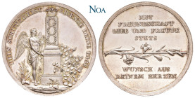 LIEBE UND EHE
 Silbermedaille ohne Jahr (um 1800) Stempel von D. F. Loos. Zur Bezeugung der Freundschaft. Vs.: Ein Schutzgeist heftet drei, der Freun...