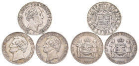 SACHSEN
Lot Diverse Taler (3 Stücke) 1849 bis 1867 Enthalten sind Friedrich August II., Taler u. Johann, Ausbeutevereinstaler (2x). Teils mit kl. Feh...