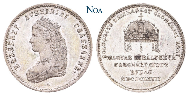 HABSBURGER BIS 1918
Franz Josef, 1848-1916. Silbermedaille 1867 A Wien Auf die ...