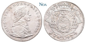 GEISTLICHKEIT SALZBURG, Erzbistum.
Hieronymus von Colloredo, 1772-1803. 20 Kreuzer 1774 Pr. 2472; Zöttl 3264. 6.65 g. Feine Tönung, vorzüglich
