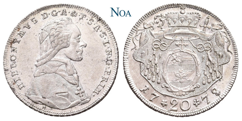 GEISTLICHKEIT SALZBURG, Erzbistum.
Hieronymus von Colloredo, 1772-1803. 20 Kreu...