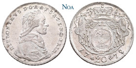GEISTLICHKEIT SALZBURG, Erzbistum.
Hieronymus von Colloredo, 1772-1803. 20 Kreuzer 1778 Pr. 2476; Zöttl 3268. 6.64 g. Min. justiert, vorzüglich