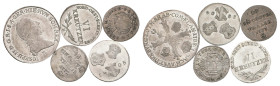 HABSBURGER BIS 1918
Lot 6 Kreuzer, 1/48 und 1/4 Taler (5 Stücke) 1772-1805 Allesamt aus der Mzst. Günzburg. Sehr schön u. vorzüglich