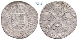 BELGIEN TOURNAI
Philipp IV. von Spanien, 1621-1665. 1/2 Patagon 1647 Doornik Delmonte 308; Gelder/Hoc 330-9. 13.74 g. Sehr schön
