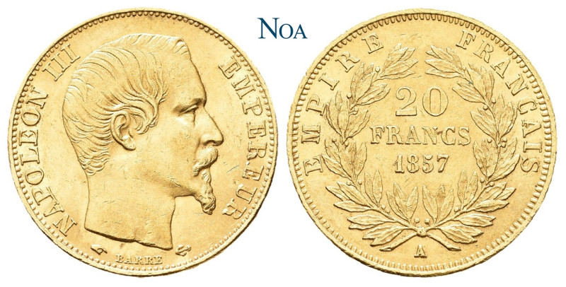 FRANKREICH
Napoleon III., 1848 / 1852-1870. 20 Francs 1857 A Paris Gad. 1061; F...