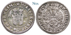FRANKREICH WEISSENBURG, Stadt.
 12 Kreuzer 1626 Mit Titel Kaiser Ferdinand II. Engel/Lehr 32; Voltz 801. 5.13 g. Gutes sehr schön