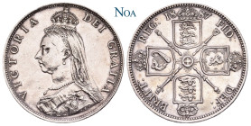 GROSSBRITANNIEN VEREINIGTES KÖNIGREICH
Victoria, 1837-1901. Florin 1887 London Auf das 50. Regierungsjubiläum. Jubilee bust. Spink 3925; KM 762. 11.3...
