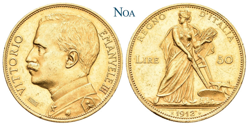 ITALIEN KÖNIGREICH
Viktor Emanuel III., 1900-1946. 50 Lire 1912 R Rom Auflage: ...