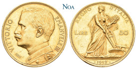 ITALIEN KÖNIGREICH
Viktor Emanuel III., 1900-1946. 50 Lire 1912 R Rom Auflage: 11.000 Exemplare. Pagani 653; Montenegro 30 (R); Fr. 27; KM 49. 16.14 ...