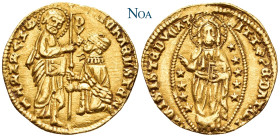 ITALIEN VENEDIG
Michael Steno, 1400-1413. Ducato ohne Jahr Venedig Vs.: Doge kniet n. l. vor Heiligen Markus mit Fahne. Rs.: Christus v. v. umgeben v...