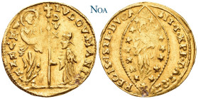 ITALIEN VENEDIG
Ludovico Manin, 1789-1797. Ducato ohne Jahr Venedig Vs.: Doge kniet n. l. vor Heiligen Markus mit Fahne. Rs.: Christus v. v. umgeben ...