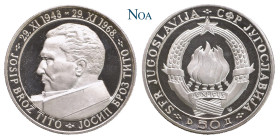 JUGOSLAWIEN SOZIALISTISCHE FÖDERATIVE REPUBLIK, 1963-1992.
 50 Dinar 1968 NI Mailand 25-Jahrfeier der Unabhängigkeit. Auflage: 100.000 Exemplare. KM ...