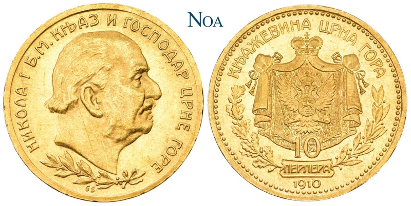 MONTENEGRO
Nikolaus I., 1860-1918. 10 Perpera 1910 SS Wien Auflage: 40.000 Exem...