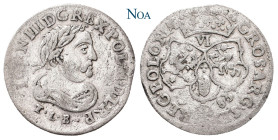 POLEN
Johann III. Sobieski, 1674-1696. 6 Groschen 1683 TLR Bromberg Kopicki 1964; KM 128. 3.58 g. Kl. Zainende, sehr schön