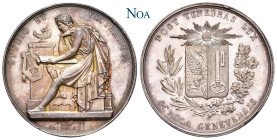 SCHWEIZ GENF
 Silberne Schulprämienmedaille ohne Jahr (um 1825) Stempel von A. Chaponnière. Vs.: Sitzender Jüngling in antiker Tracht n. l. dahinter ...