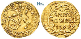 SCHWEIZ ZÜRICH
 1/4 Dukat 1692 Münzmeister H. G. Gyger. HMZ 2-1144 l; Hürlimann 342; Fr. 468; KM 98. 0.89 g. Leicht gewellt, gutes sehr schön