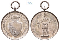 SCHWEIZ ZÜRICH
 Silbermedaille ohne Jahr (ab 1852) Prämie für das Knabenschießen der Stadt Zürich. Vs.: Stadtschild mit Mauerkrone. Rs.: Walter Tell ...