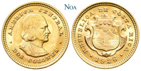 COSTA RICA
 2 Colones 1926 (P) Philadelphia Auflage: 15.000 Exemplare. Fr. 22; KM 139. 1.56 g. Fast Stempelglanz