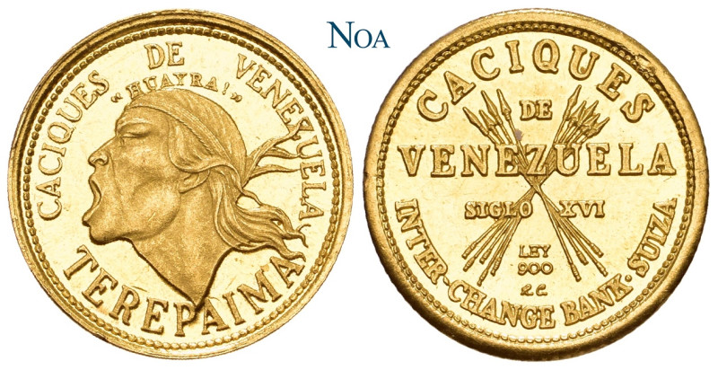 VENEZUELA
 5 Bolivares ohne Jahr (um 1960) Aus der Serie "Caciques de Venezuela...