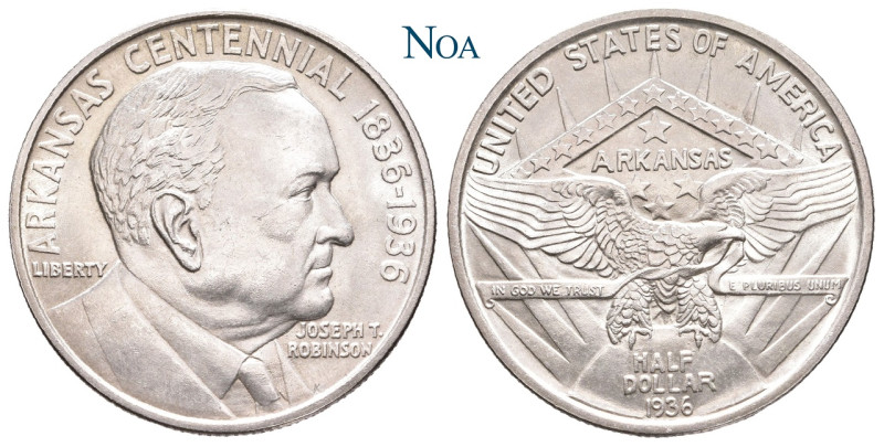 VEREINIGTE STAATEN (USA)
 1/2 Dollar 1936 Philadelphia Arkansas Centennial. Auf...