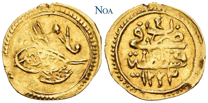 TÜRKEI
Mahmud II., 1808-1839 (AH 1223-1255). 1/4 Zeri Mahbub 1811 (AH 1226) Kon...