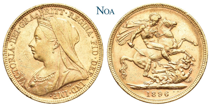 AUSTRALIEN
Victoria, 1837-1901. Sovereign 1896 M Melbourne Old head. Fr. 24; KM...