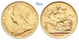 AUSTRALIEN
Victoria, 1837-1901. Sovereign 1900 P Perth Old head. Fr. 25; KM 13; Spink 3876. 7.96 g. Fast vorzüglich