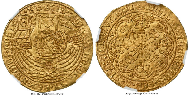 Gorinchem. City gold Imitative Rose Noble ND (1583-1591) MS64 NGC, Gorinchem min...