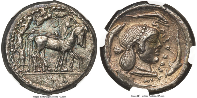 SICILY. Syracuse. Deinomenid Tyranny (ca. 485-465 BC). AR imitative tetradrachm ...