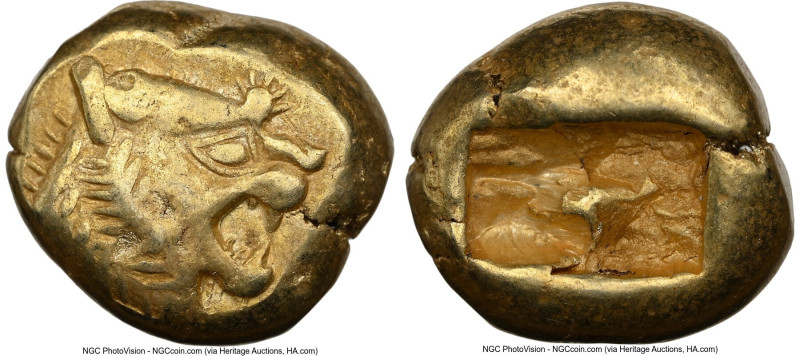 LYDIAN KINGDOM. Alyattes or Walwet (ca. 610-546 BC). EL third-stater or trite (1...