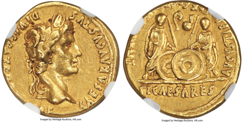 Augustus (27 BC-AD 14). AV aureus (19mm, 7.83 gm, 3h). NGC Choice VF 4/5 - 3/5. ...