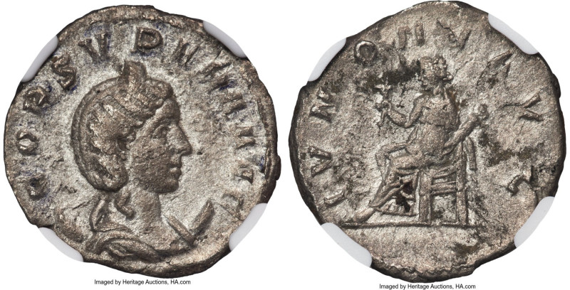 Cornelia Supera (AD 253). AR antoninianus (20mm, 3.10 gm, 6h). NGC XF 5/5 - 2/5....