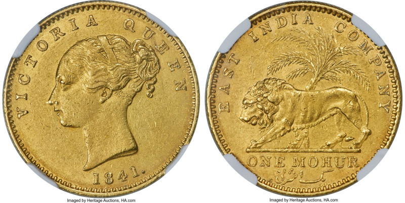 British India. Victoria gold Mohur 1841.-(b&c) AU Details (Obverse Cleaned) NGC,...