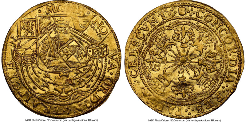 Utrecht. Provincial gold Imitative Rose Noble ND (1600-1601) MS63 NGC, Utrecht m...