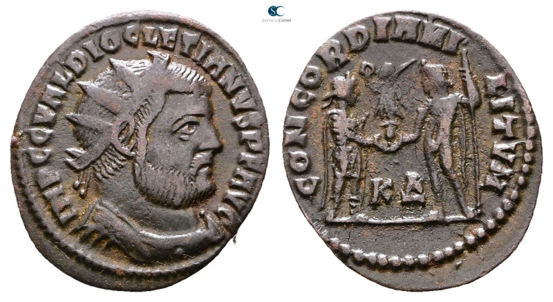 Diocletian AD 284-305. Cyzicus
Radiatus Æ

23 mm, 2,45 g



Very Fine