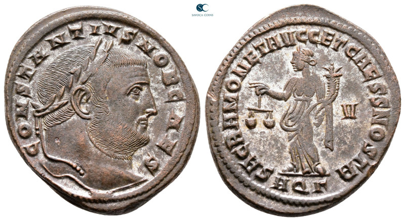 Constantius I Chlorus, as Caesar AD 293-305. Aquileia
Follis Æ

28 mm, 9,43 g...