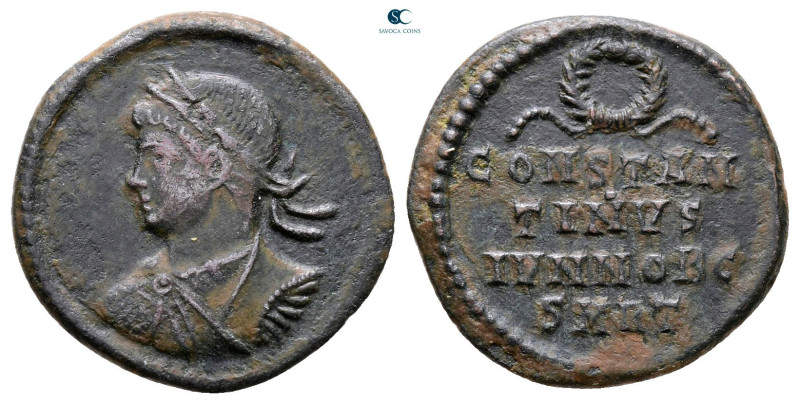 Constantine II, as Caesar AD 317-337. Cyzicus
Follis Æ

18 mm, 2,51 g



...